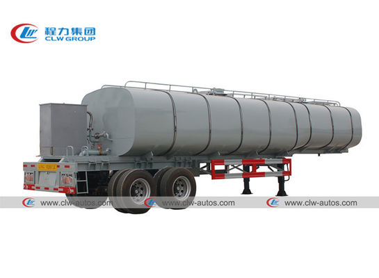 2 Axle 30000L Heated Asphalt Tank Trailer With Insulation Layer And Burner