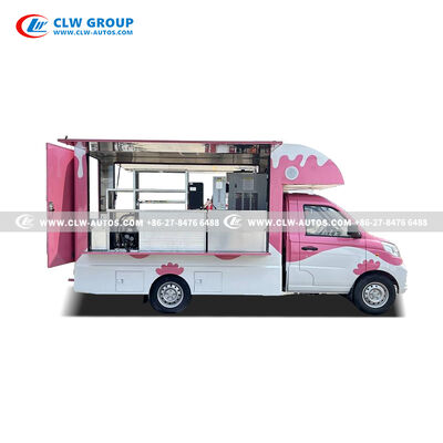 FOTON 4-Wheel Gasoline Mobile Food Truck with Insulated Box and Flip-Up Counters – Euro VI Mini Ice Cream Vending Car