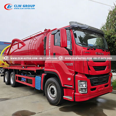 Isuzu FVZ 6x4 17m³ Combination Sewer Cleaner & Vacuum Truck with Water Ring Vacuum Pump and Crane Boom for Municipal Sanitation